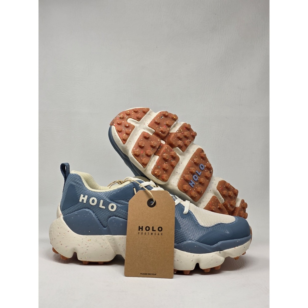 HOLO Mens Blue/White Colorblock Mesh Lace-Up Sneakers Rubber Sole Size 7 NEW